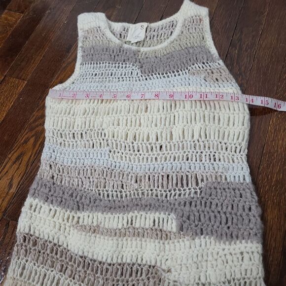 Anthropologie Altiplano Crochet Tunic Beige Earth Tones Festival Boho Small - Picture 6 of 12